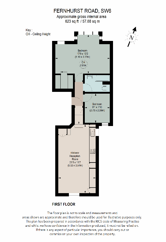 2 bedroom flat for sale - floorplan