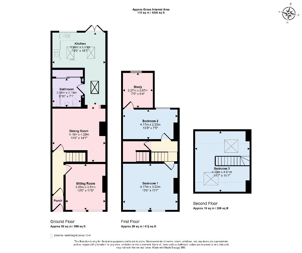 3 bedroom property for sale - floorplan