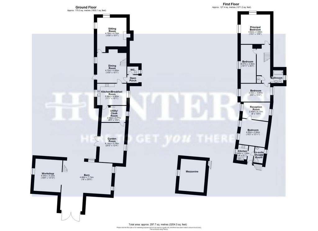 4 bedroom country house for sale - floorplan