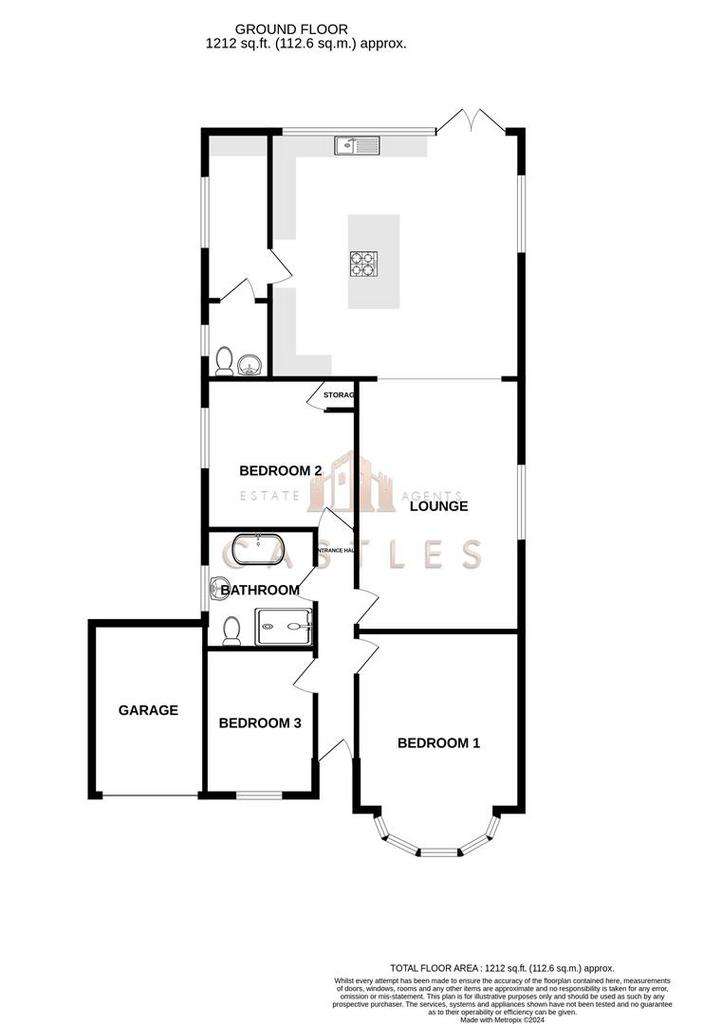 3 bedroom detached bungalow for sale - floorplan