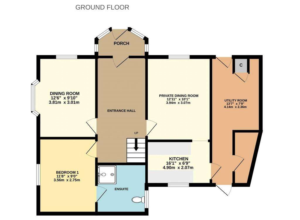 13 bedroom semi-detached house for sale - floorplan
