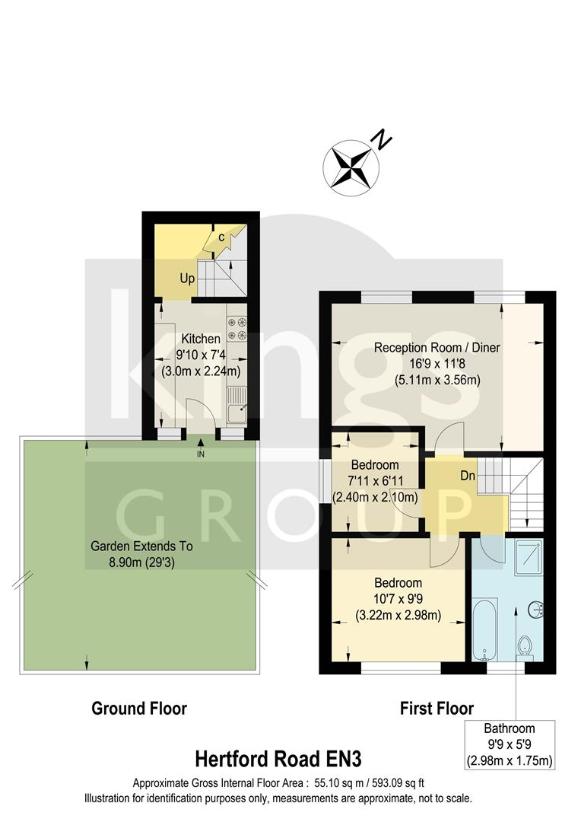 2 bedroom flat for sale - floorplan