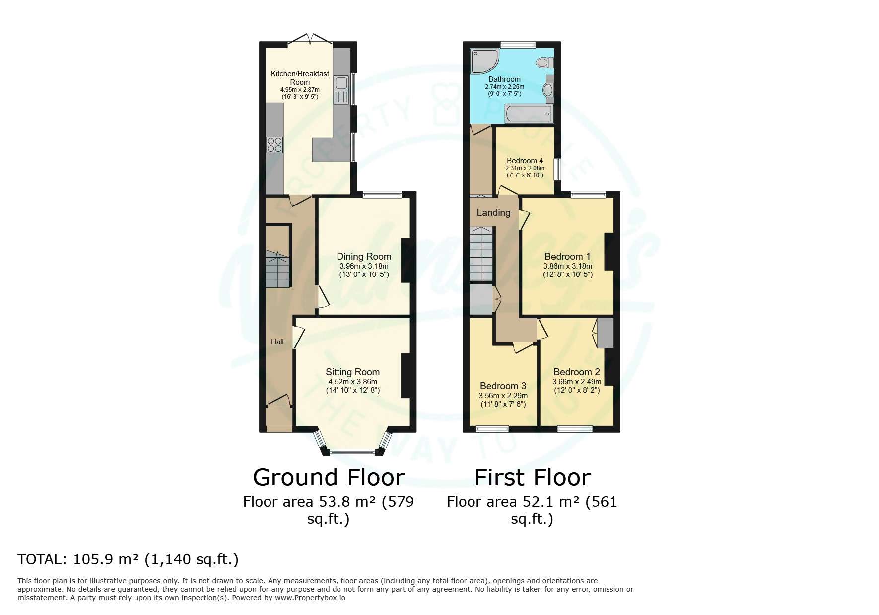 4 bedroom Property for sale - floorplan