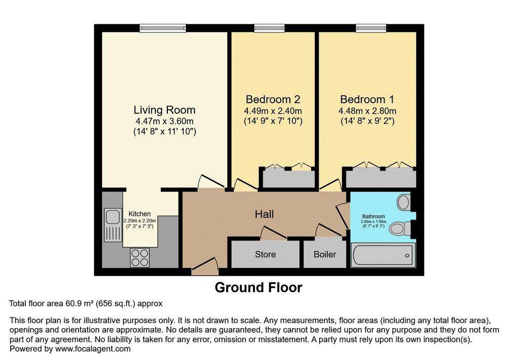 2 bedroom flat for sale - floorplan