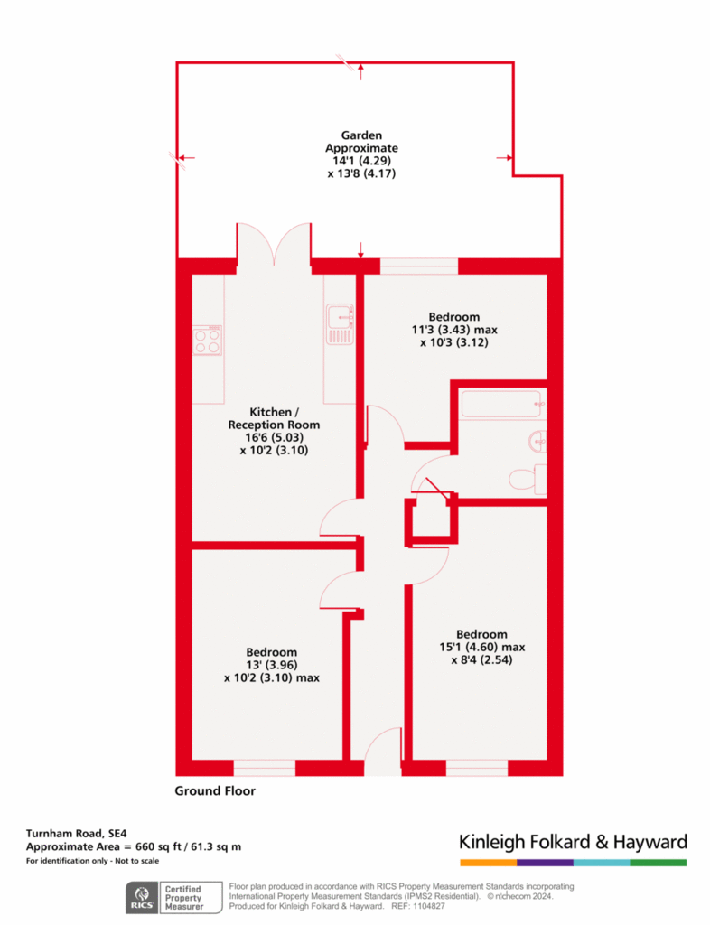 3 bedroom flat for sale - floorplan