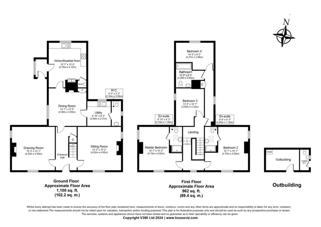 4 bedroom farm house to rent - floorplan