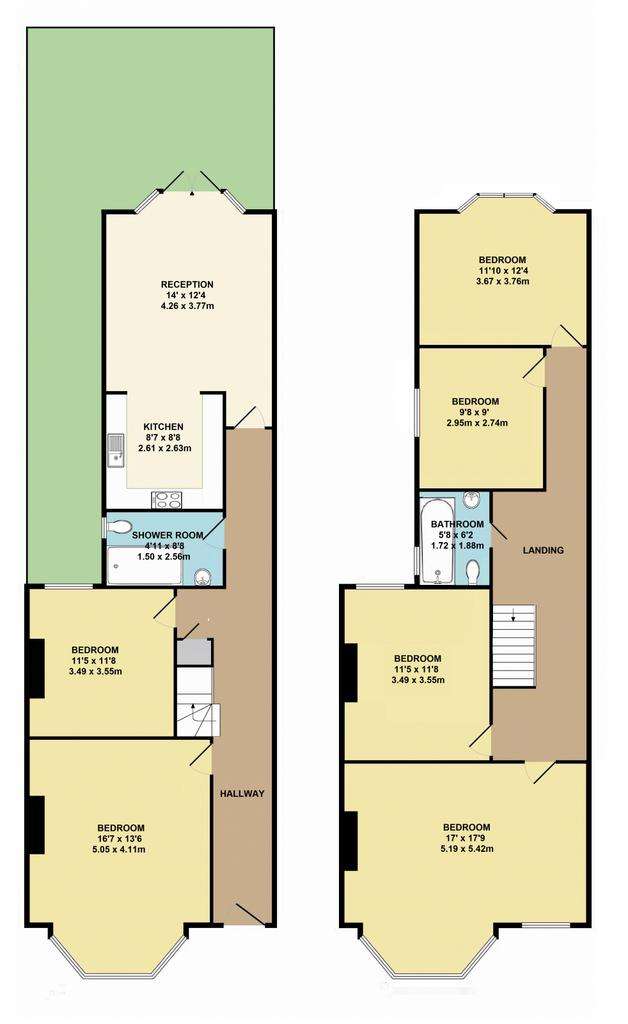 6 bedroom semi-detached house to rent - floorplan