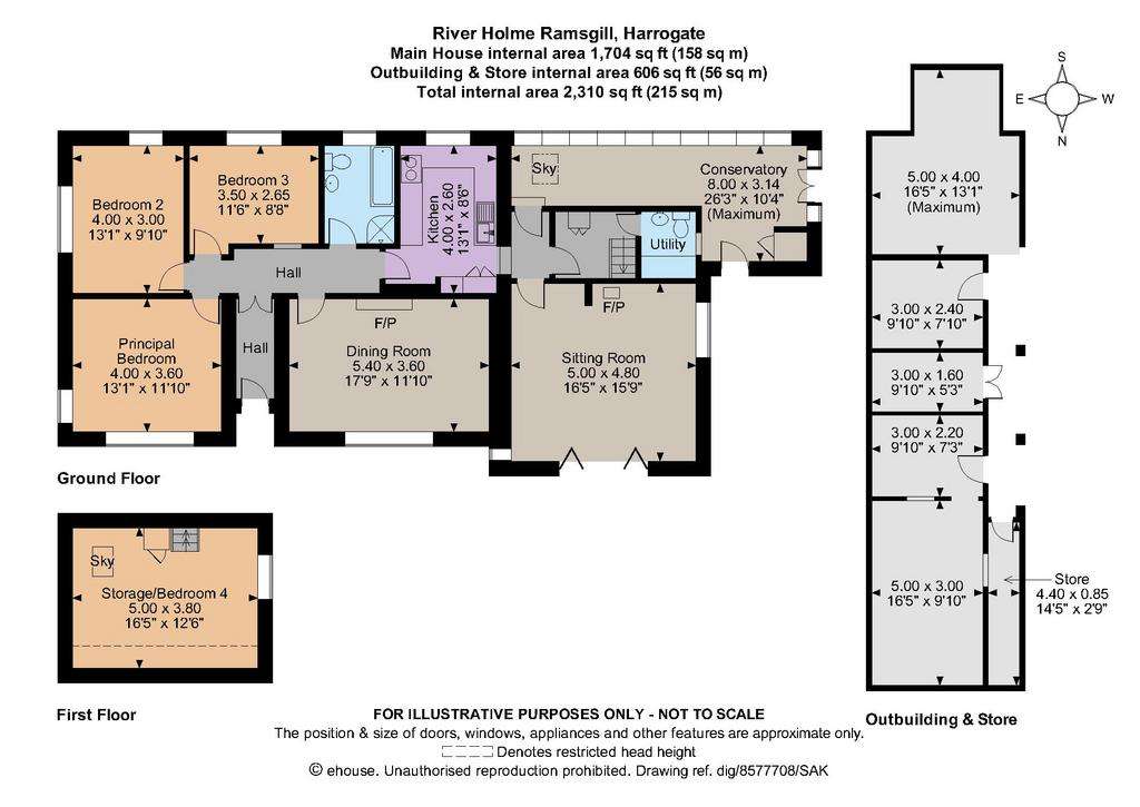 3 bedroom bungalow for sale - floorplan