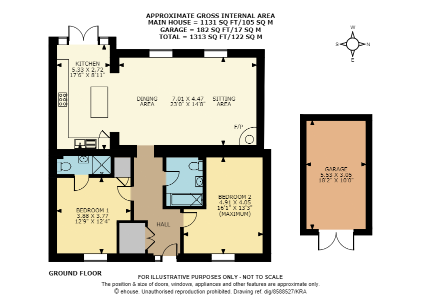 2 bedroom property for sale - floorplan