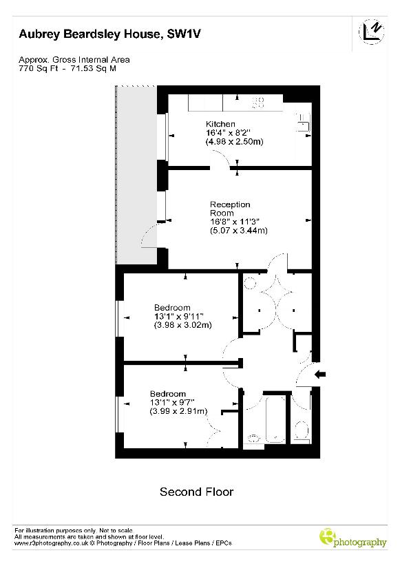 2 bedroom flat for sale - floorplan