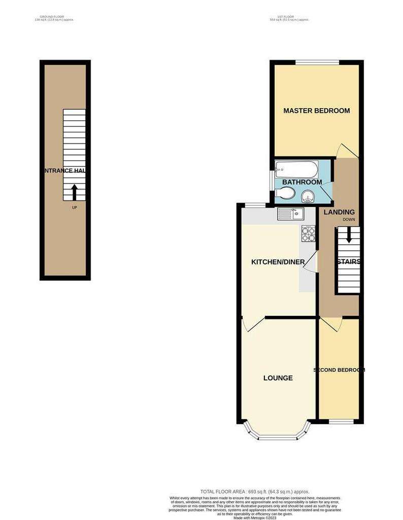 2 bedroom flat to rent - floorplan