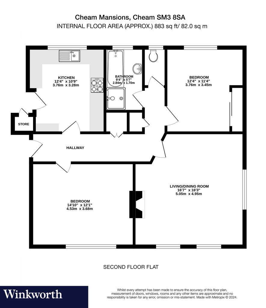 2 bedroom flat for sale - floorplan