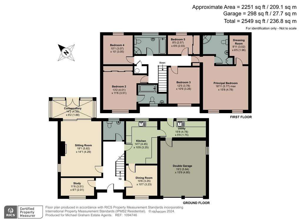 5 bedroom detached house for sale - floorplan