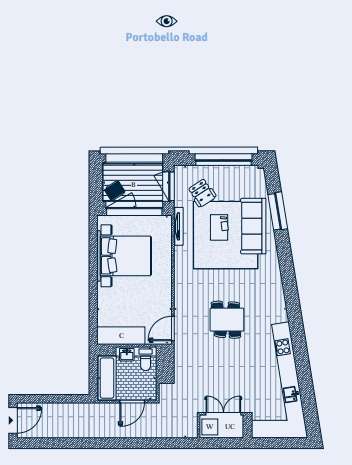 1 bedroom flat for sale - floorplan