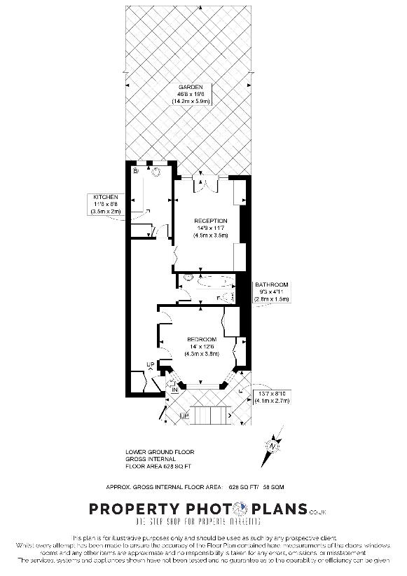 1 bedroom flat for sale - floorplan