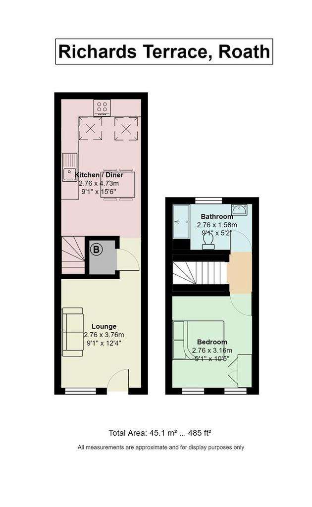 1 bedroom mews house to rent - floorplan