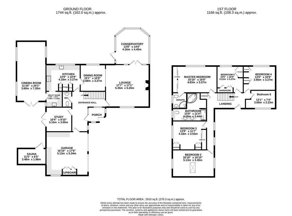 6 bedroom detached house for sale - floorplan