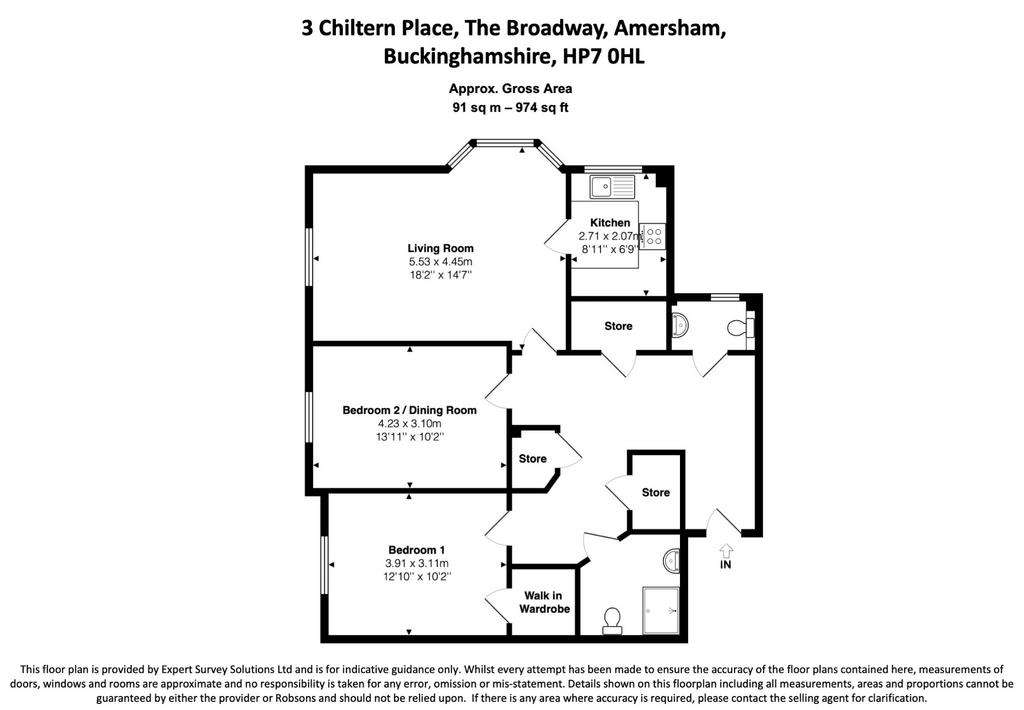 2 bedroom retirement property for sale - floorplan