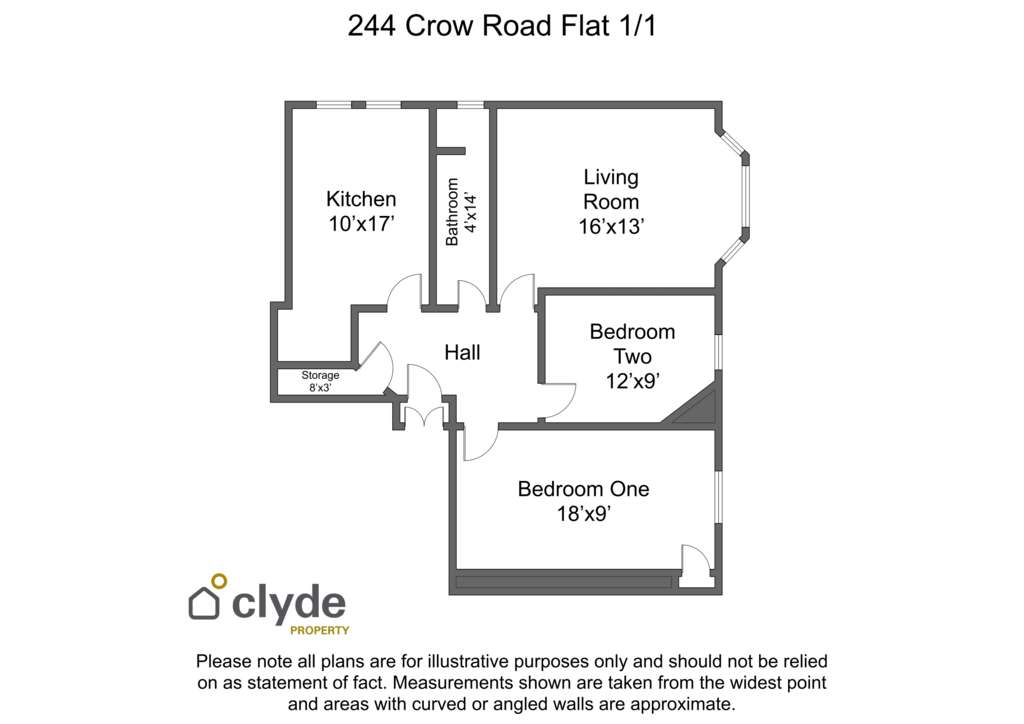 2 bedroom flat to rent - floorplan