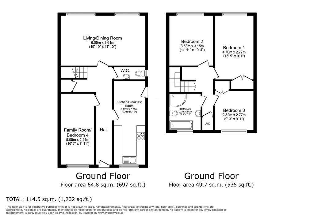 4 bedroom semi-detached house for sale - floorplan