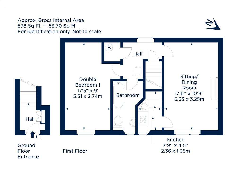 1 bedroom mews house for sale - floorplan