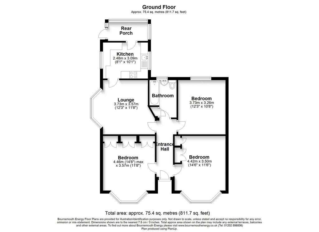 3 bedroom bungalow for sale - floorplan