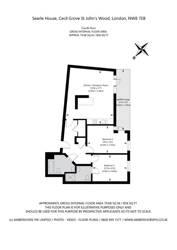 2 bedroom flat for sale - floorplan