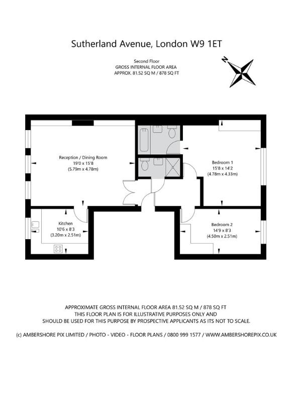 2 bedroom flat for sale - floorplan