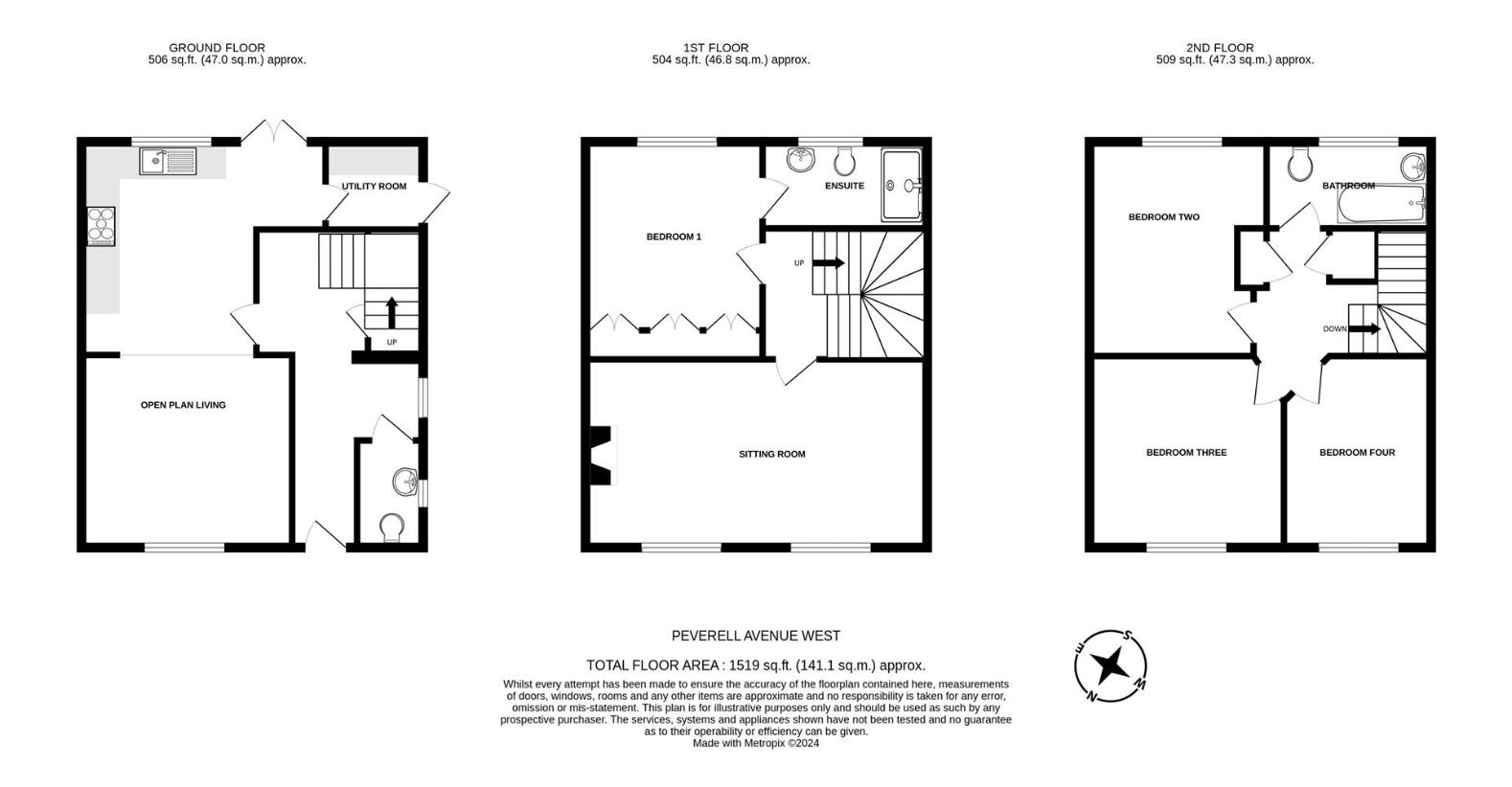4 bedroom semi-detached house for sale - floorplan