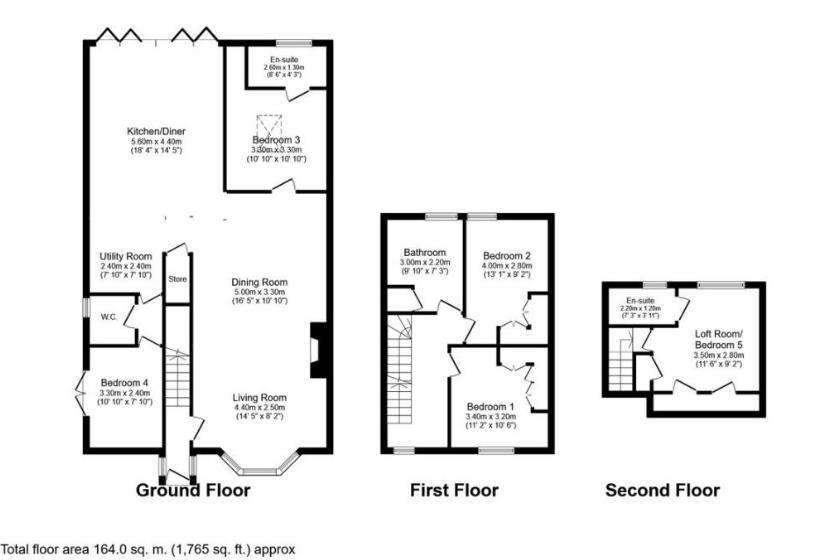 5 bedroom end of terrace house to rent - floorplan