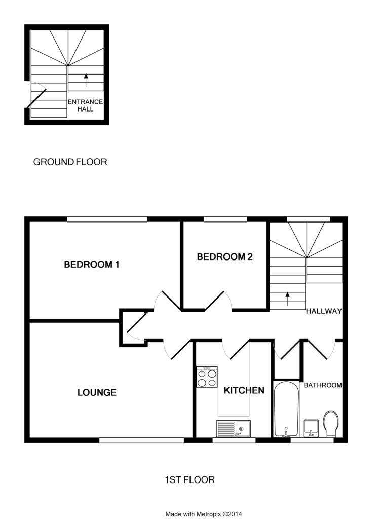 2 bedroom maisonette to rent - floorplan