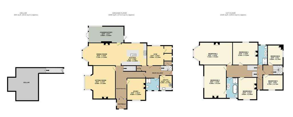 6 bedroom villa for sale - floorplan