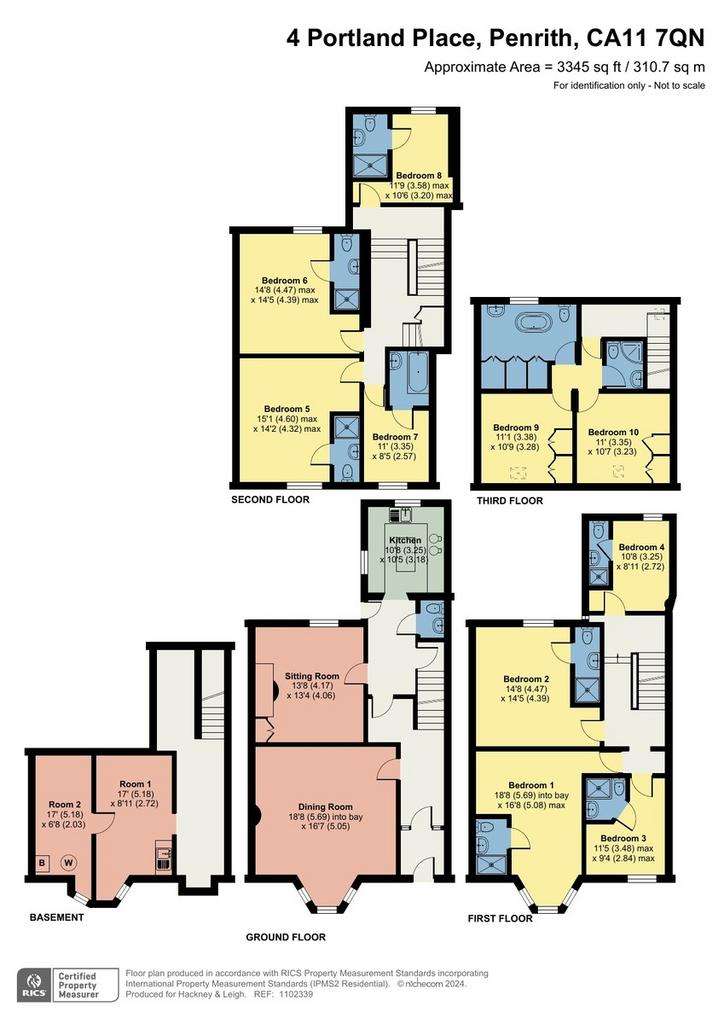 10 bedroom terraced house for sale - floorplan