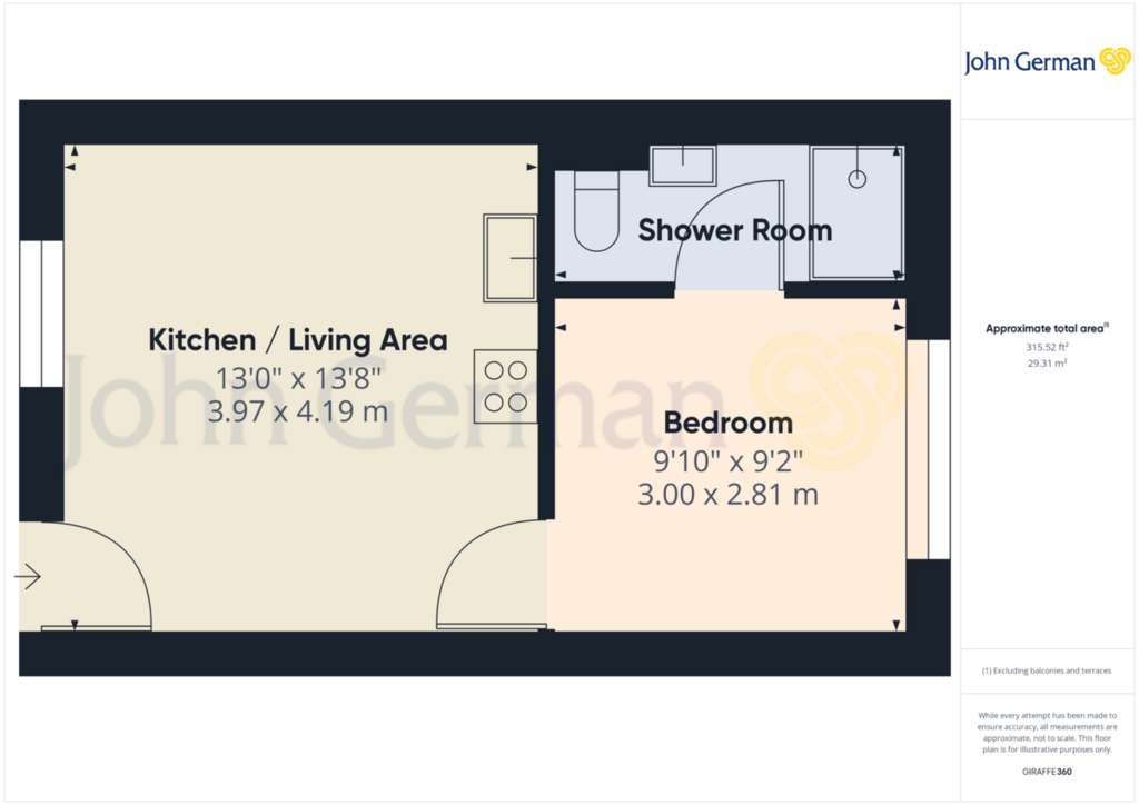 1 bedroom flat for sale - floorplan