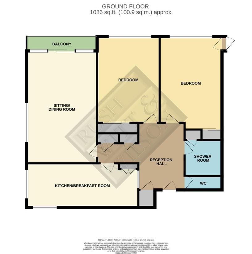 2 bedroom flat for sale - floorplan