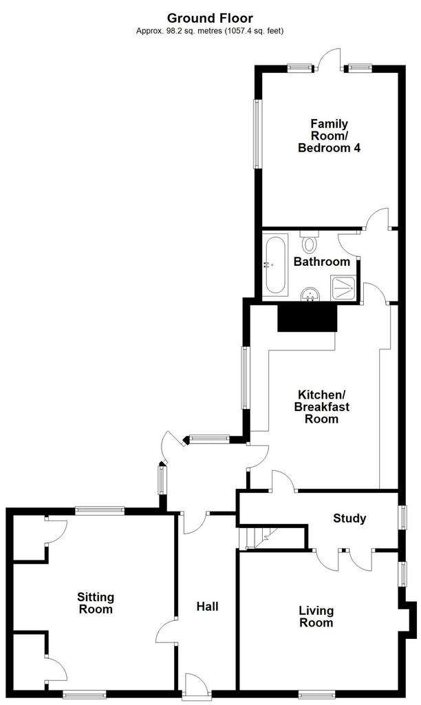 4 bedroom cottage for sale - floorplan