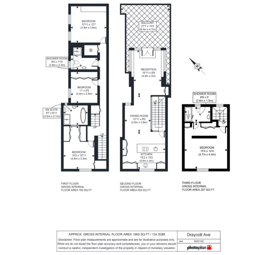4 bedroom maisonette for sale - floorplan