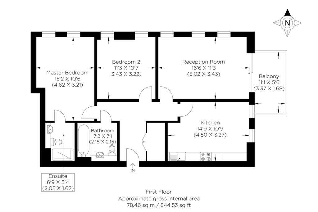 2 bedroom flat for sale - floorplan