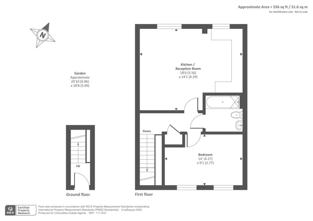 1 bedroom maisonette for sale - floorplan