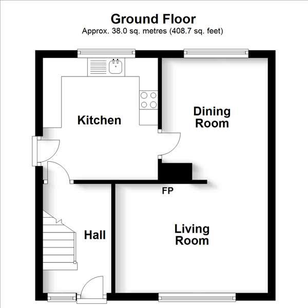 3 bedroom detached house to rent - floorplan