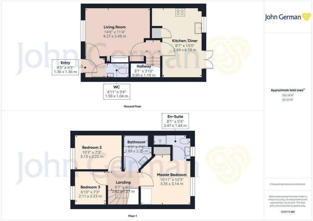 3 bedroom semi-detached house for sale - floorplan