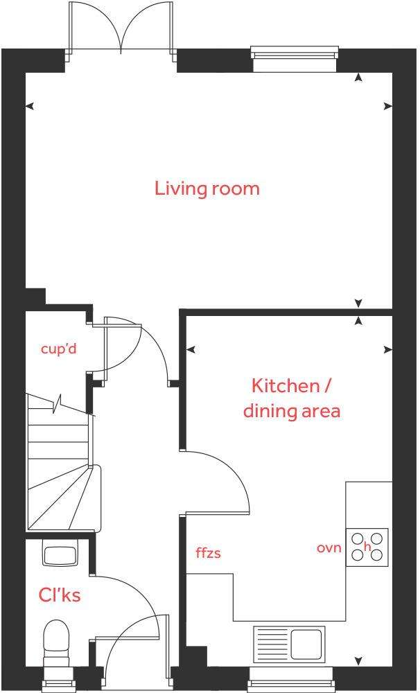 4 bedroom town house for sale - floorplan