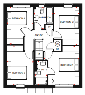 4 bedroom detached house for sale - floorplan