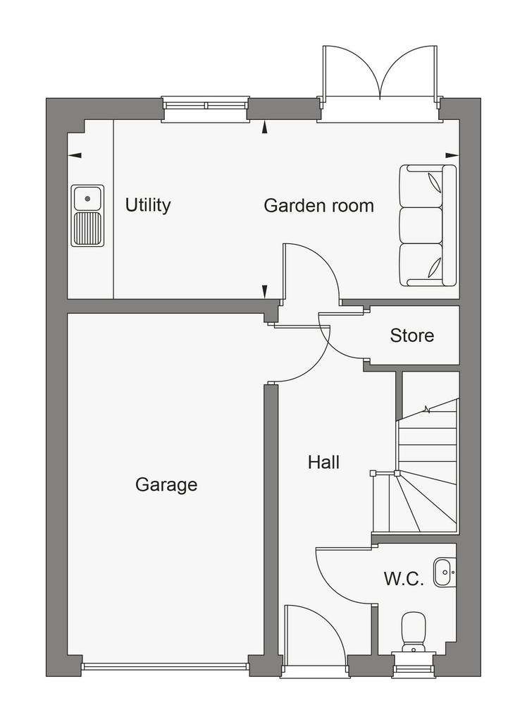 4 bedroom town house for sale - floorplan