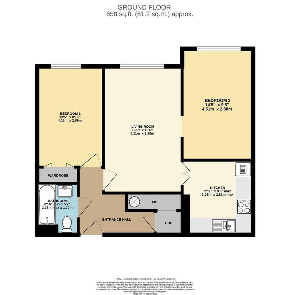 2 bedroom house share for sale - floorplan