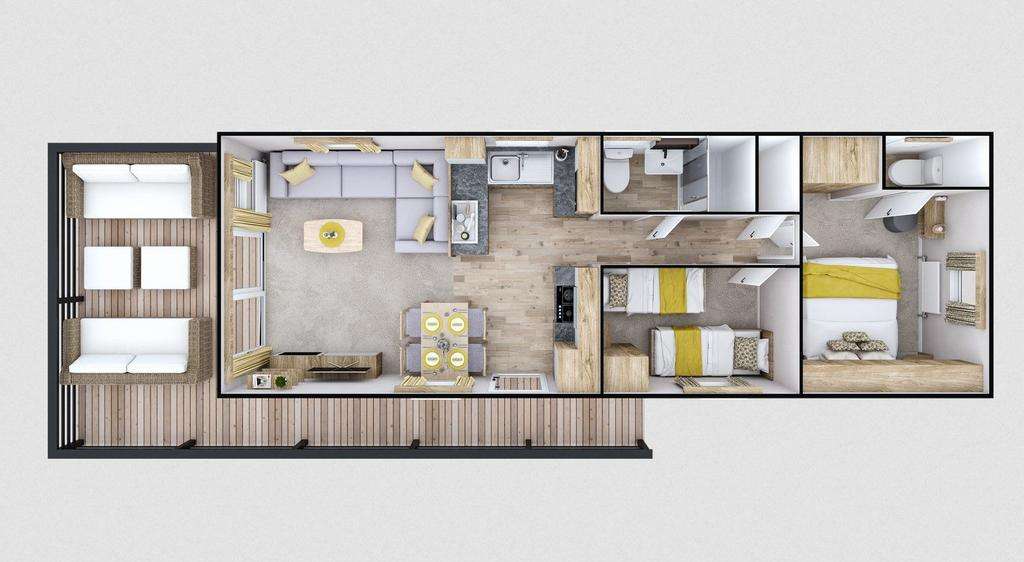2 bedroom Lodge for sale - floorplan