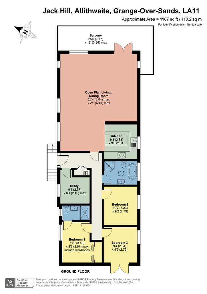 3 bedroom Lodge for sale - floorplan
