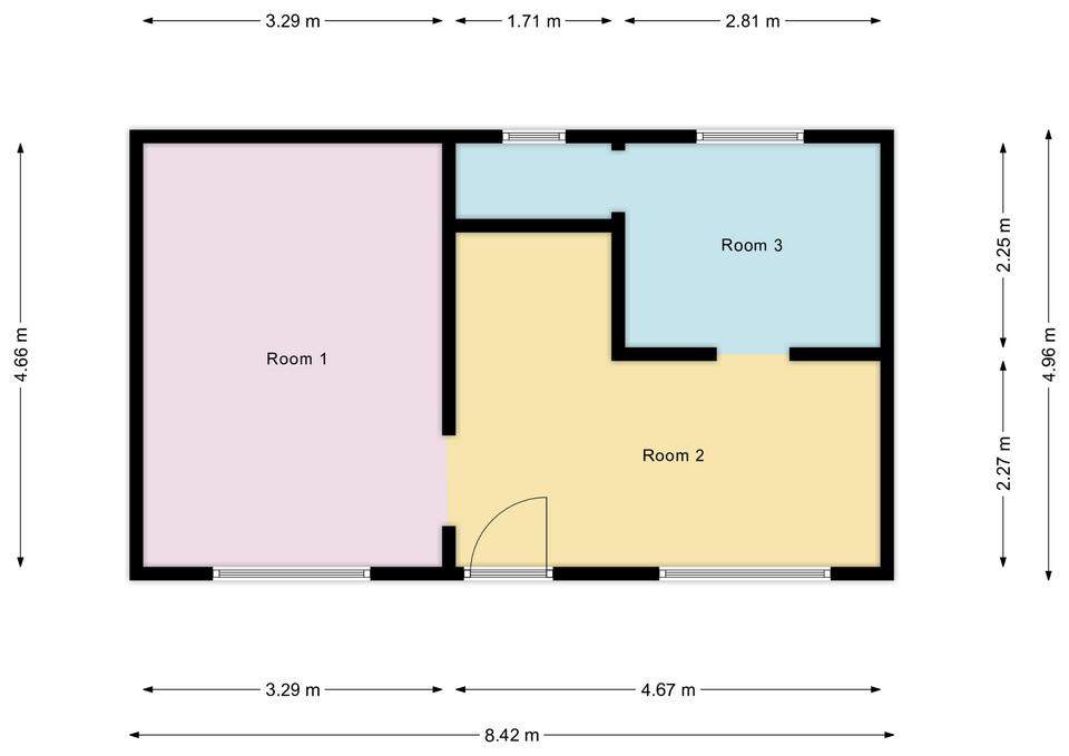 Studio flat for sale - floorplan