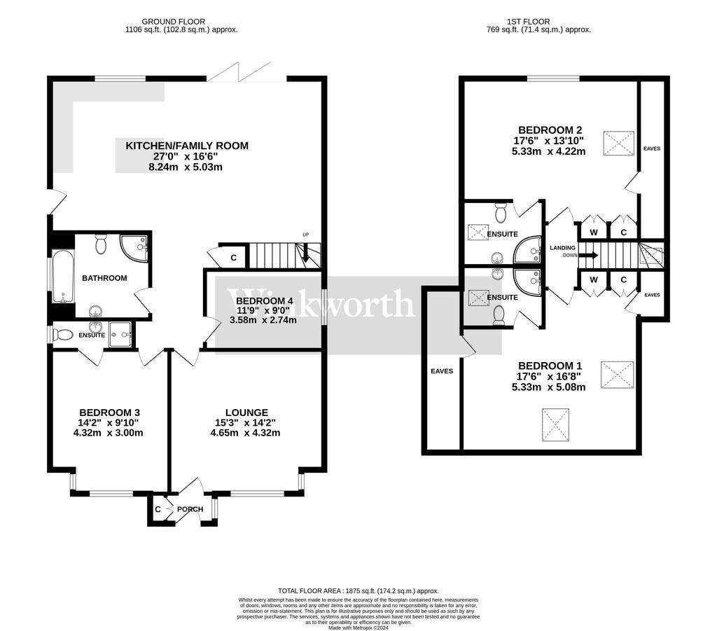 4 bedroom detached house to rent - floorplan