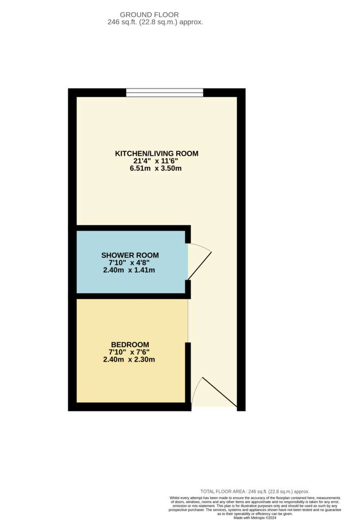 1 bedroom flat for sale - floorplan